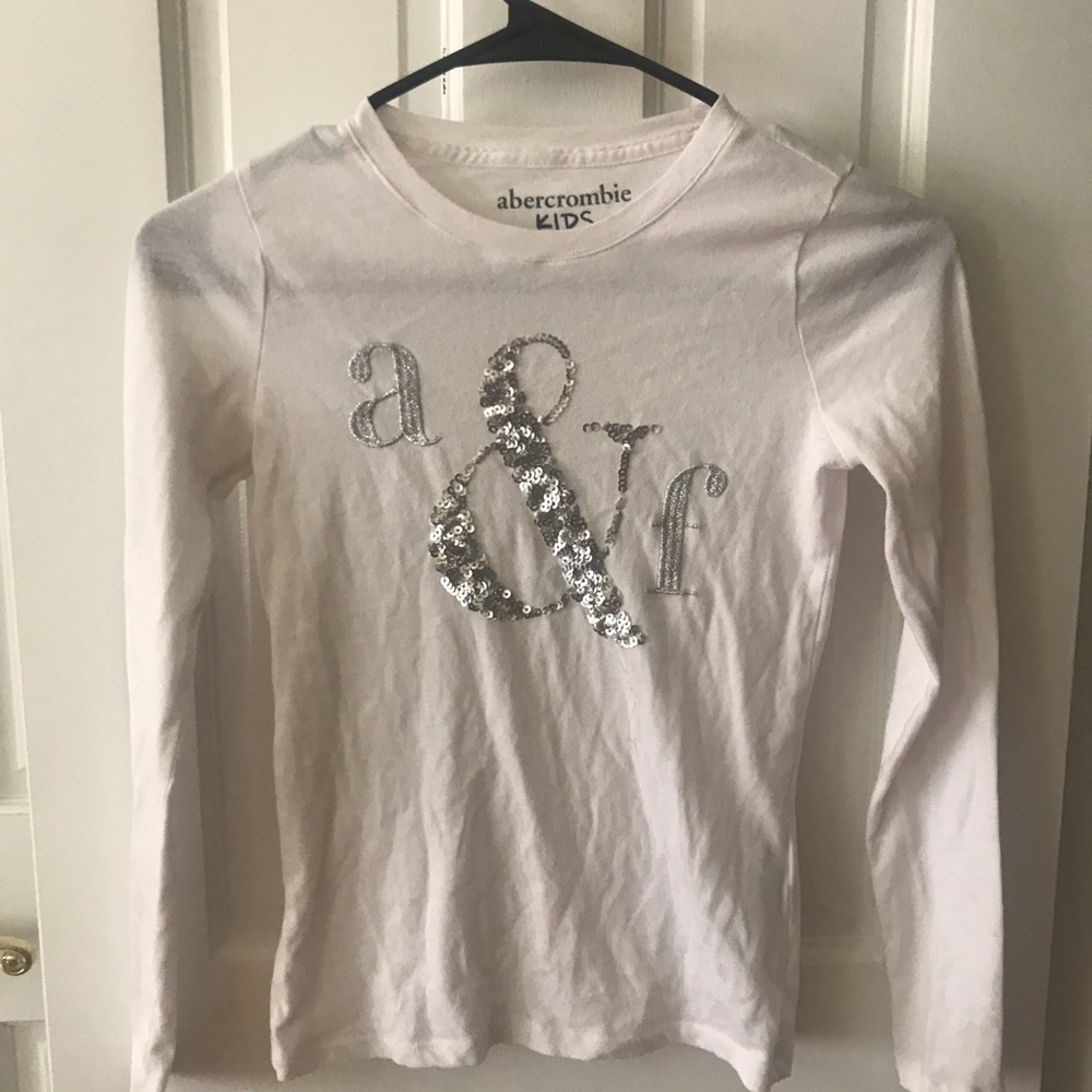 white ABERCROMBIE long sleeved SHIRT